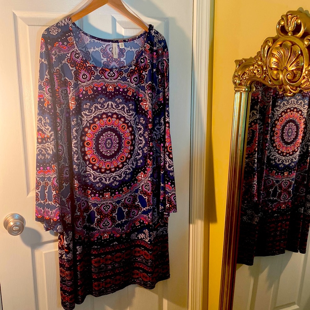 Tacera Dress Hippie Design Mandala 2xl 2x plus